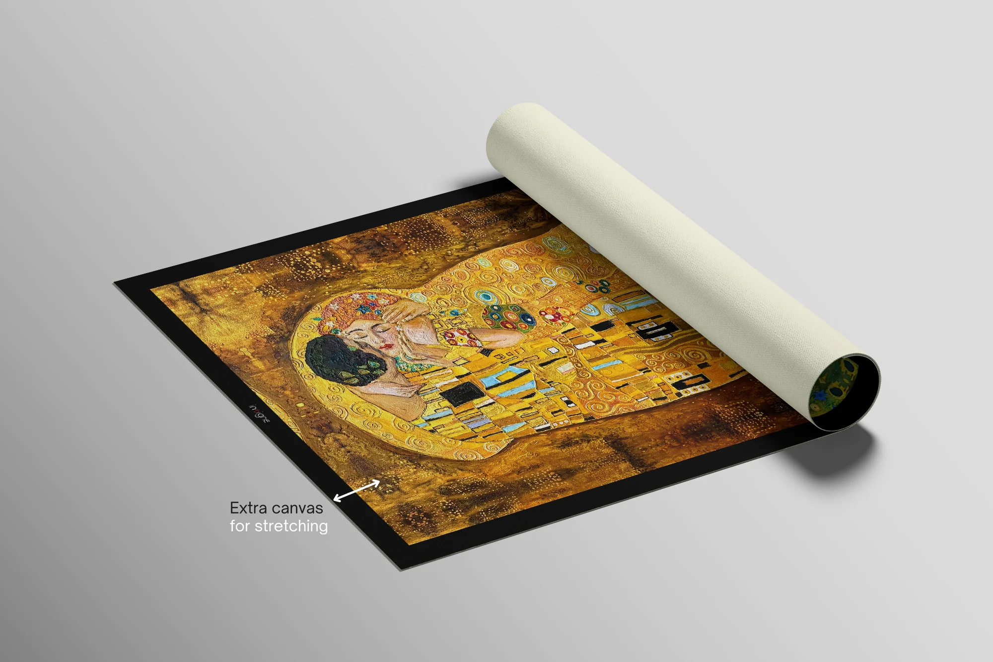 Golden Embrace Reverie — A Textured Tribute to Klimt’s Masterpiece - Image 12