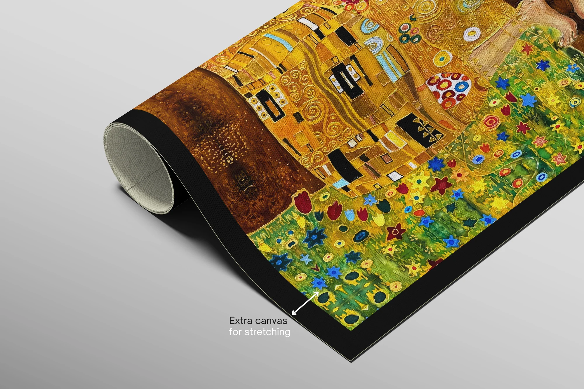Golden Embrace Reverie — A Textured Tribute to Klimt’s Masterpiece - Image 13
