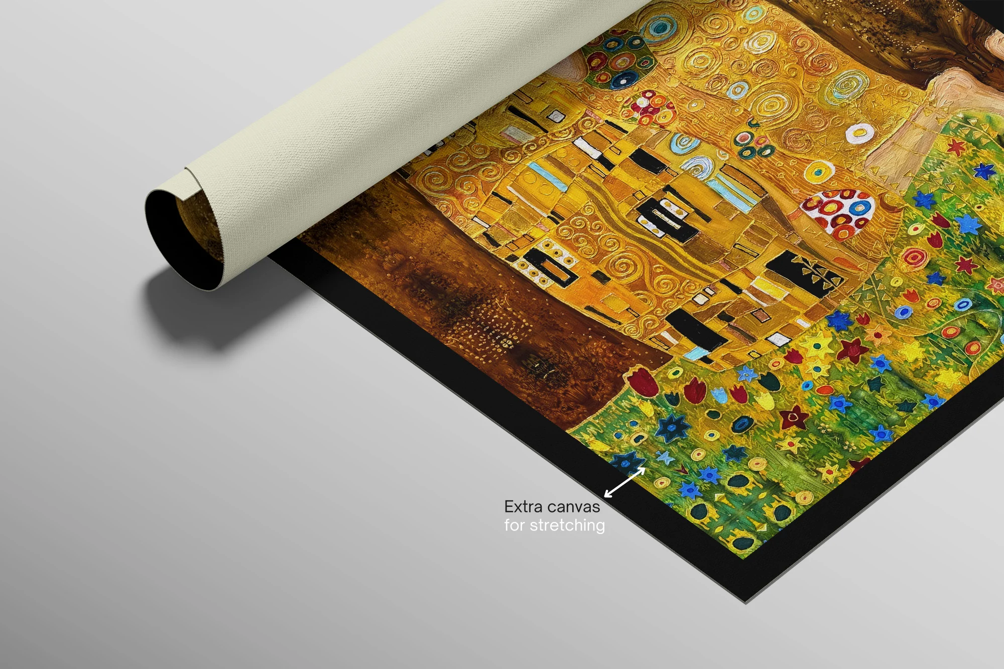 Golden Embrace Reverie — A Textured Tribute to Klimt’s Masterpiece - Image 14