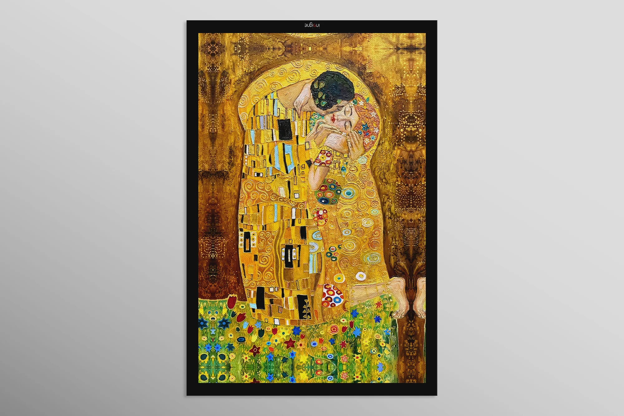 Golden Embrace Reverie — A Textured Tribute to Klimt’s Masterpiece - Image 15