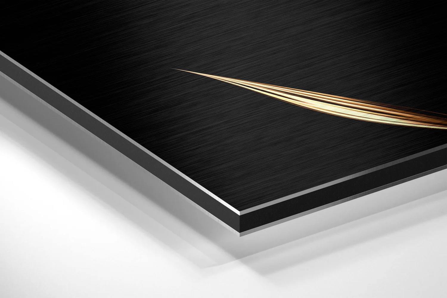 Golden Flower Brushed Aluminium Dibond Wall Art - Image 2