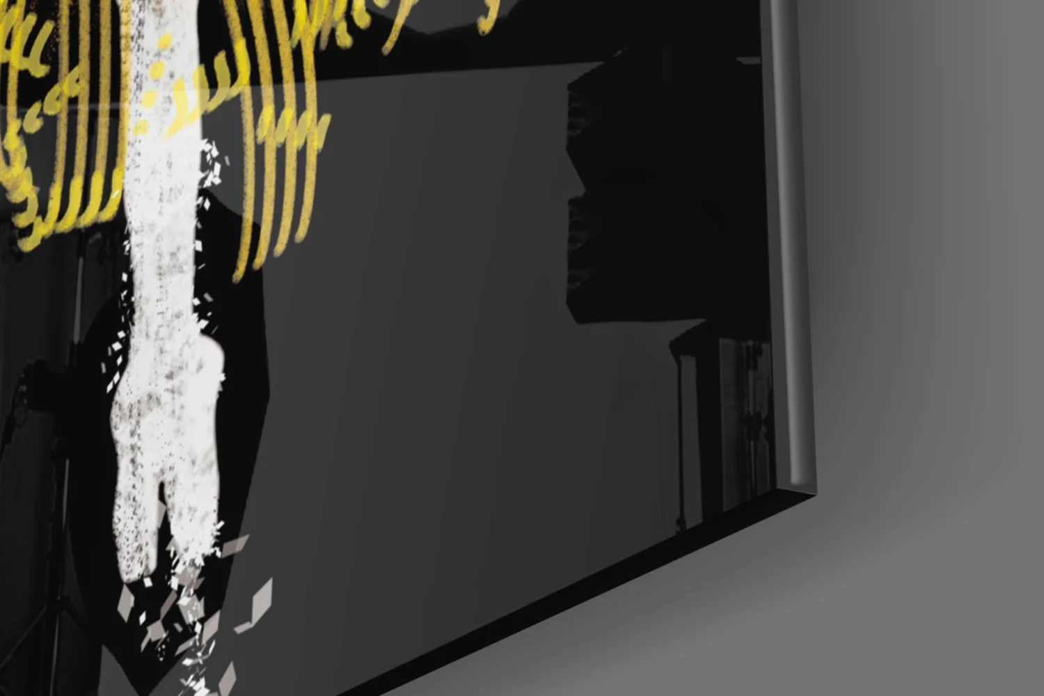 Golden Glow Tutu Ballerina Glass Wall Art - Image 8