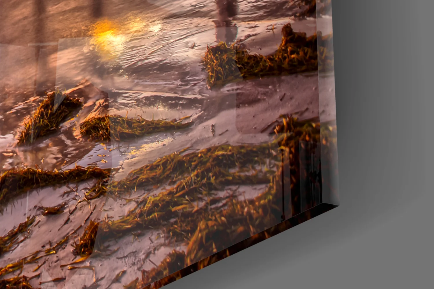 Golden Hour Fishing Pier Pavilion Glass Wall Art - Image 7