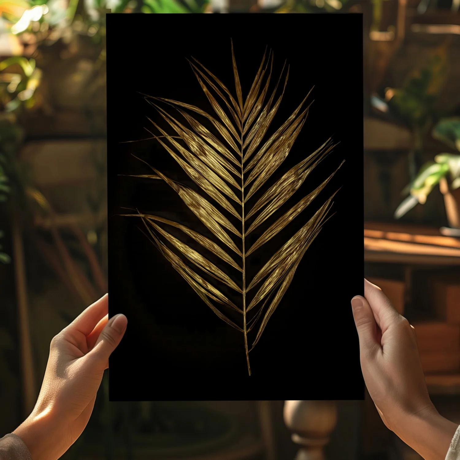 Golden Leaf Aluminum Print - Image 5