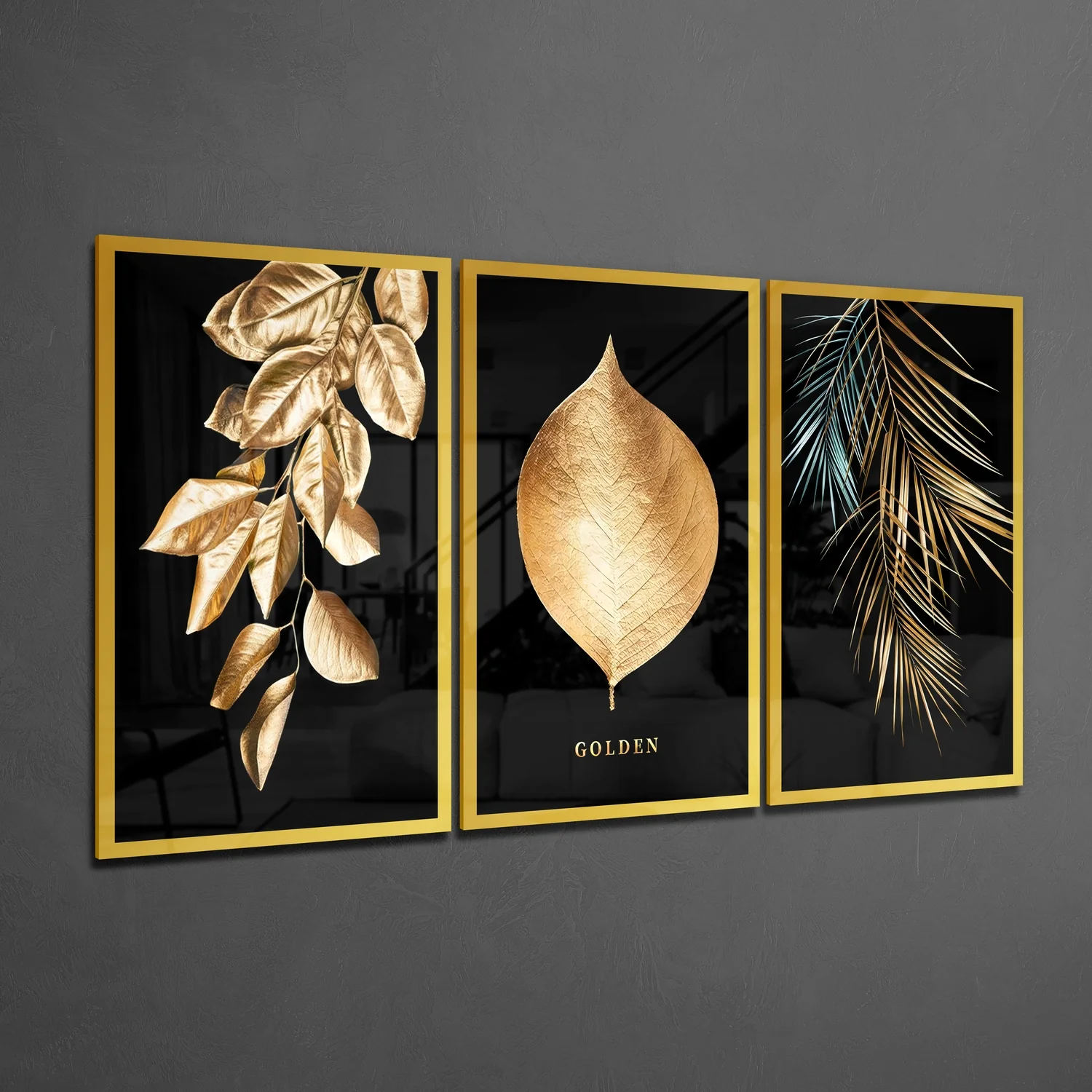 Golden Mega Glass Wall Art - Image 2