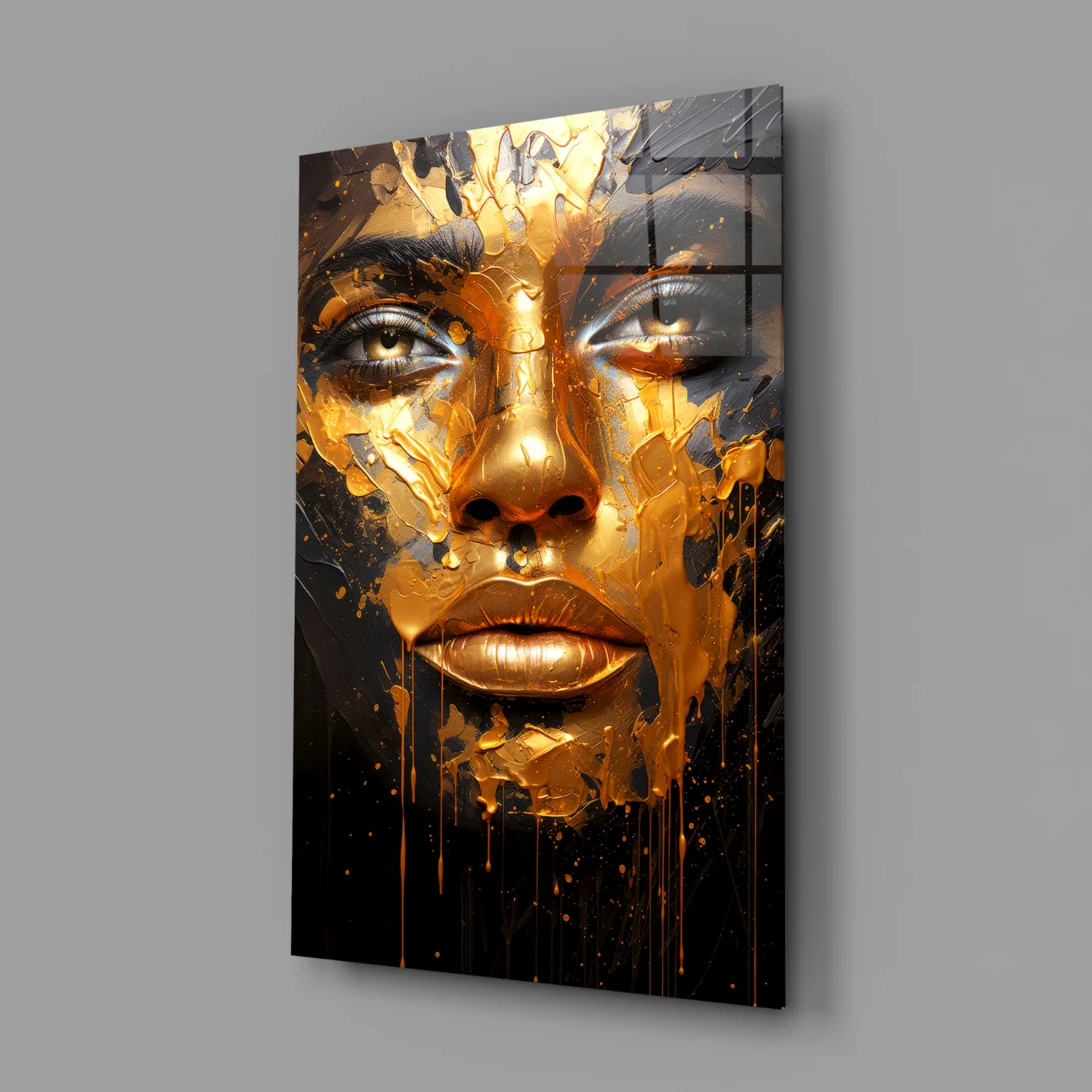Golden Melt Glass Wall Art || Designer Collection - Image 2