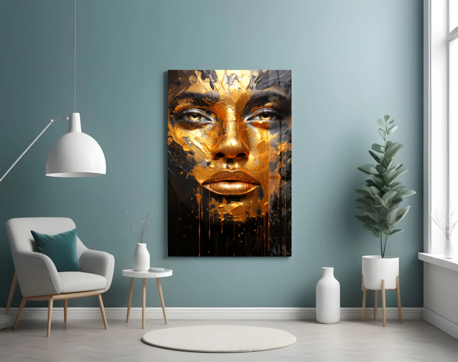 Golden Melt Glass Wall Art || Designer Collection - Image 4