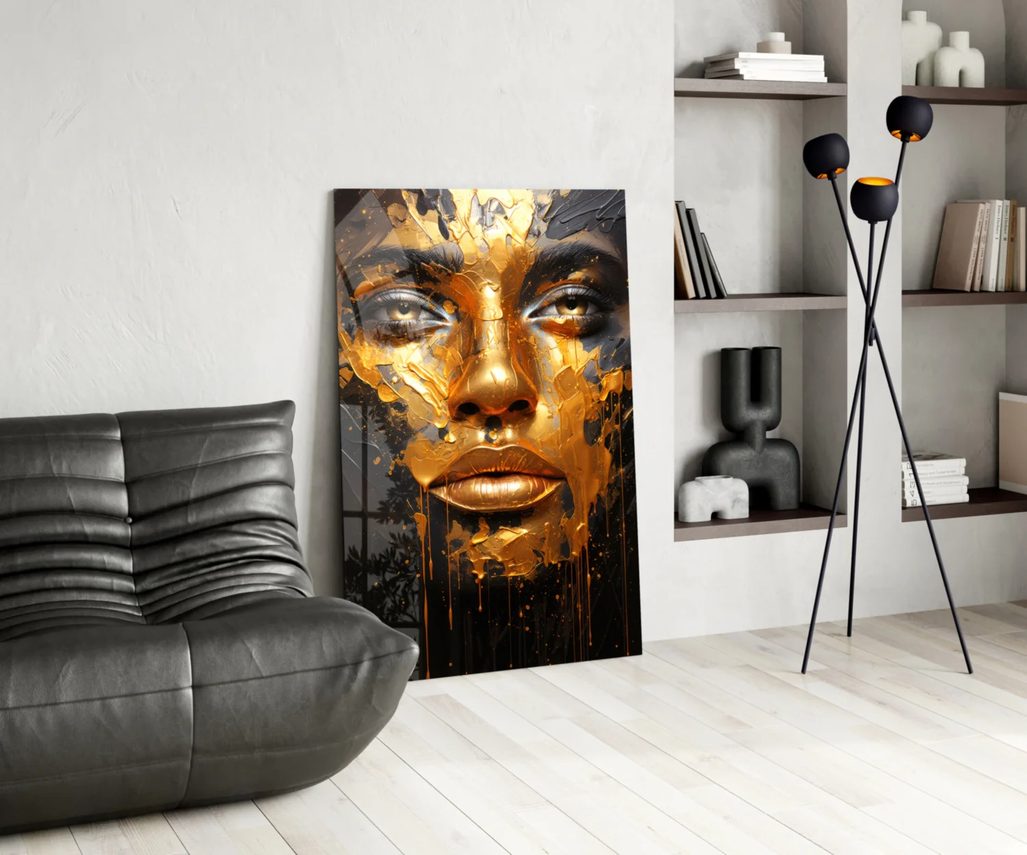 Golden Melt Glass Wall Art || Designer Collection - Image 5