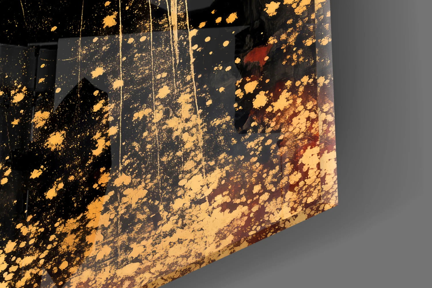 Golden Prayers of Mary Glass Wall Art || Designer Collection - Image 7