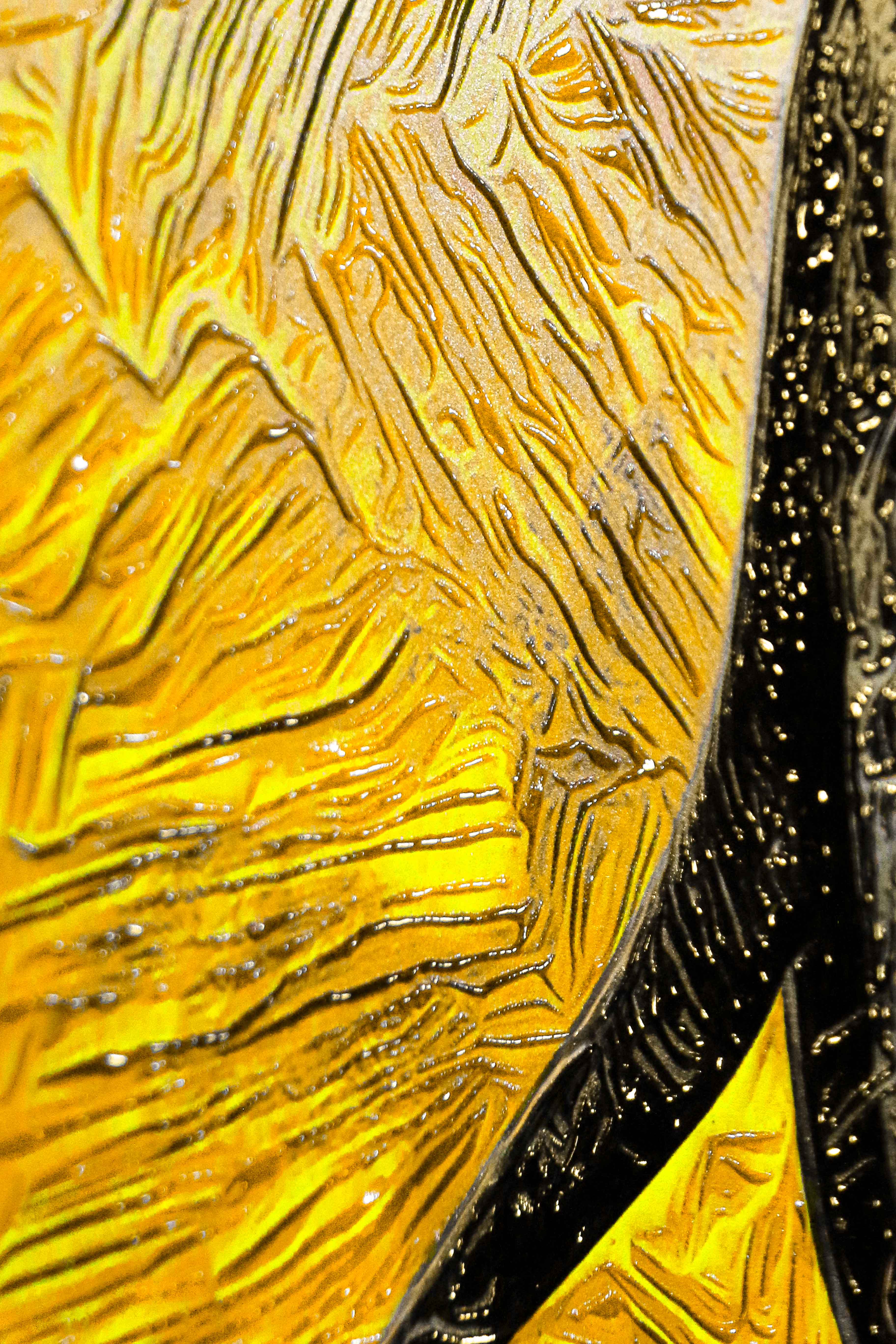 Golden Savannah Sentinel — 3D Haptic Embossed High-Gloss Luxury Wall Art - Image 6