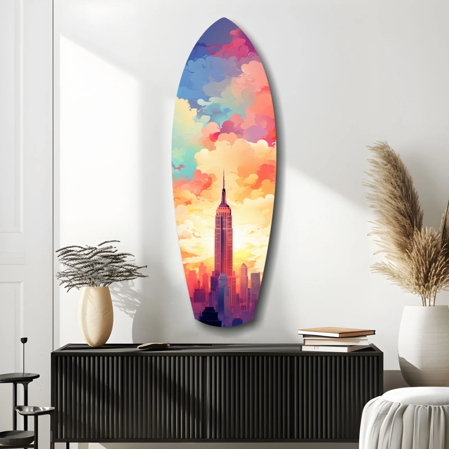 Golden Skyline Glass Wall Art - Image 10