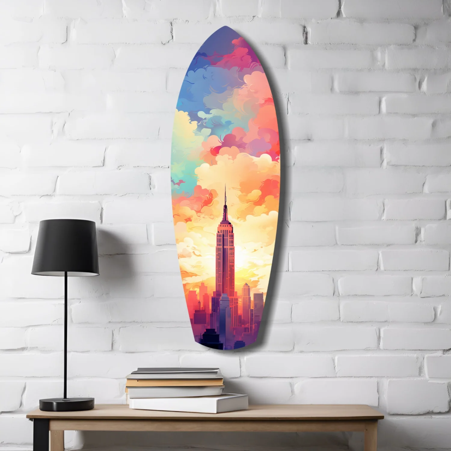 Golden Skyline Glass Wall Art - Image 4