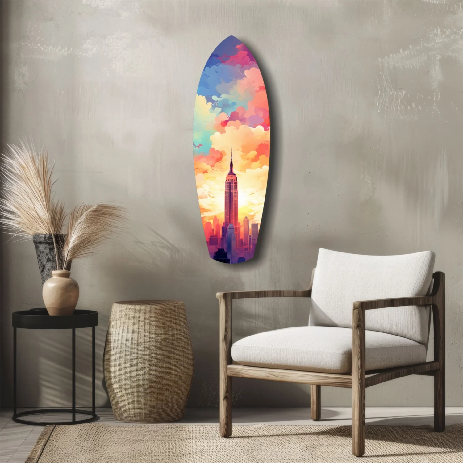 Golden Skyline Glass Wall Art - Image 5