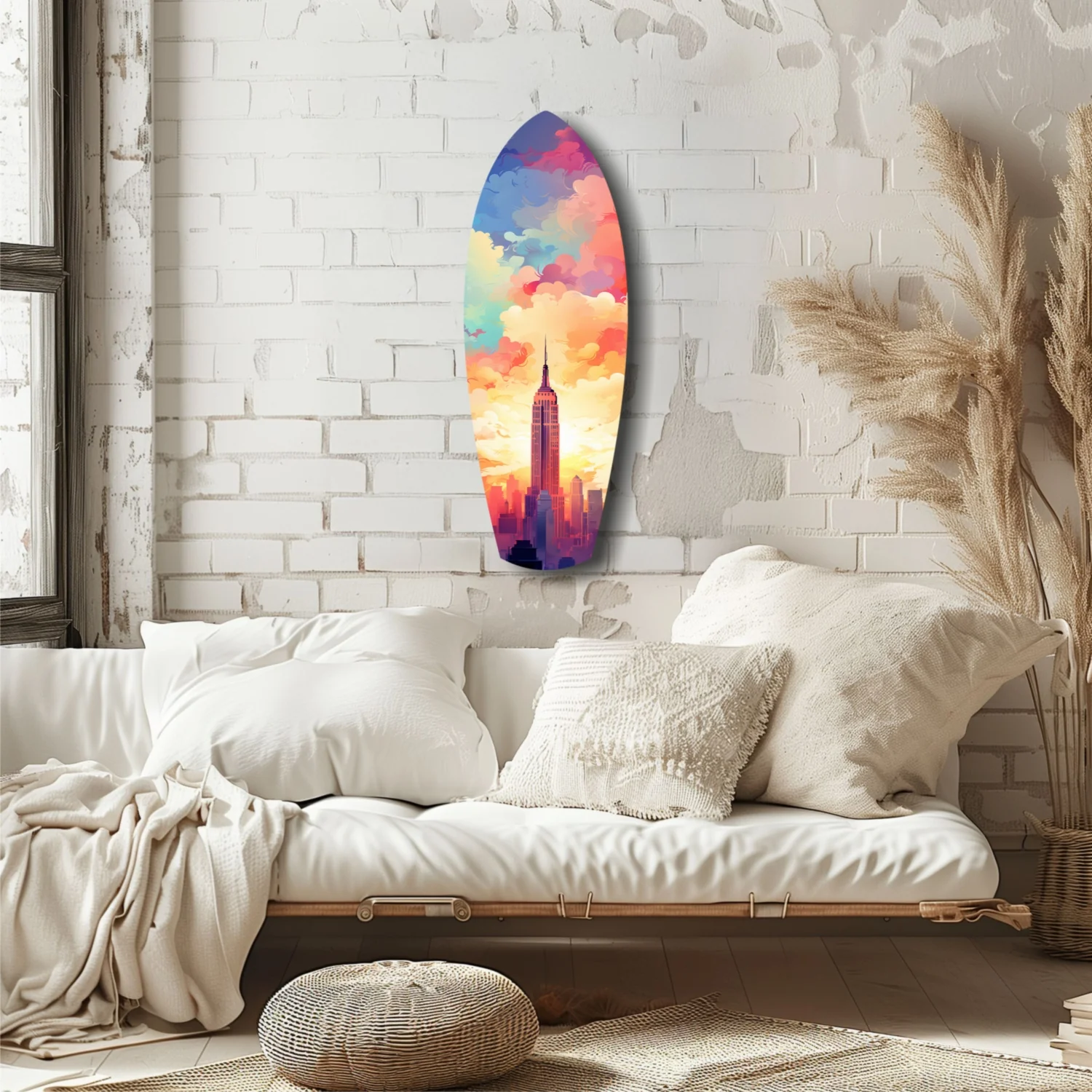 Golden Skyline Glass Wall Art - Image 6