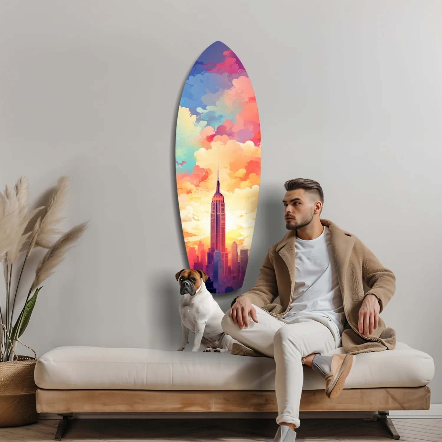 Golden Skyline Glass Wall Art - Image 9