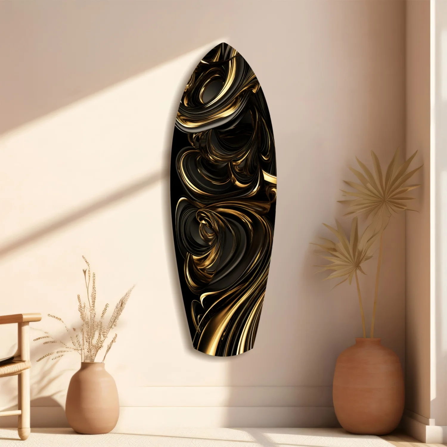 Golden Swirls Glass Wall Art - Image 10
