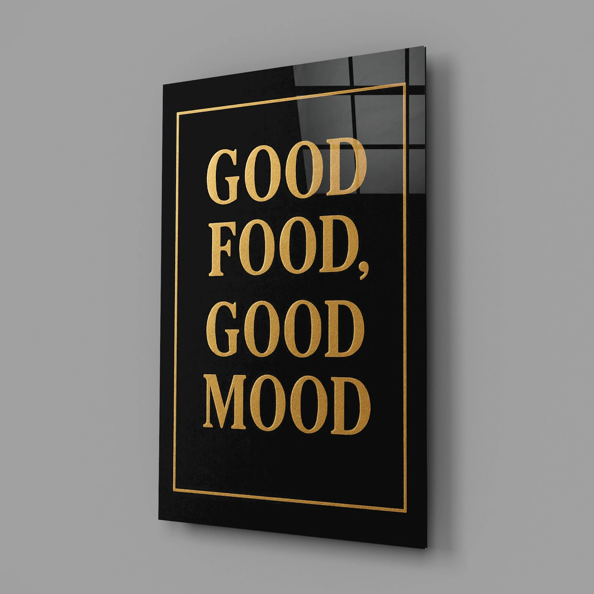 Good Food, Good Mood Glass Wall Art - Image 2
