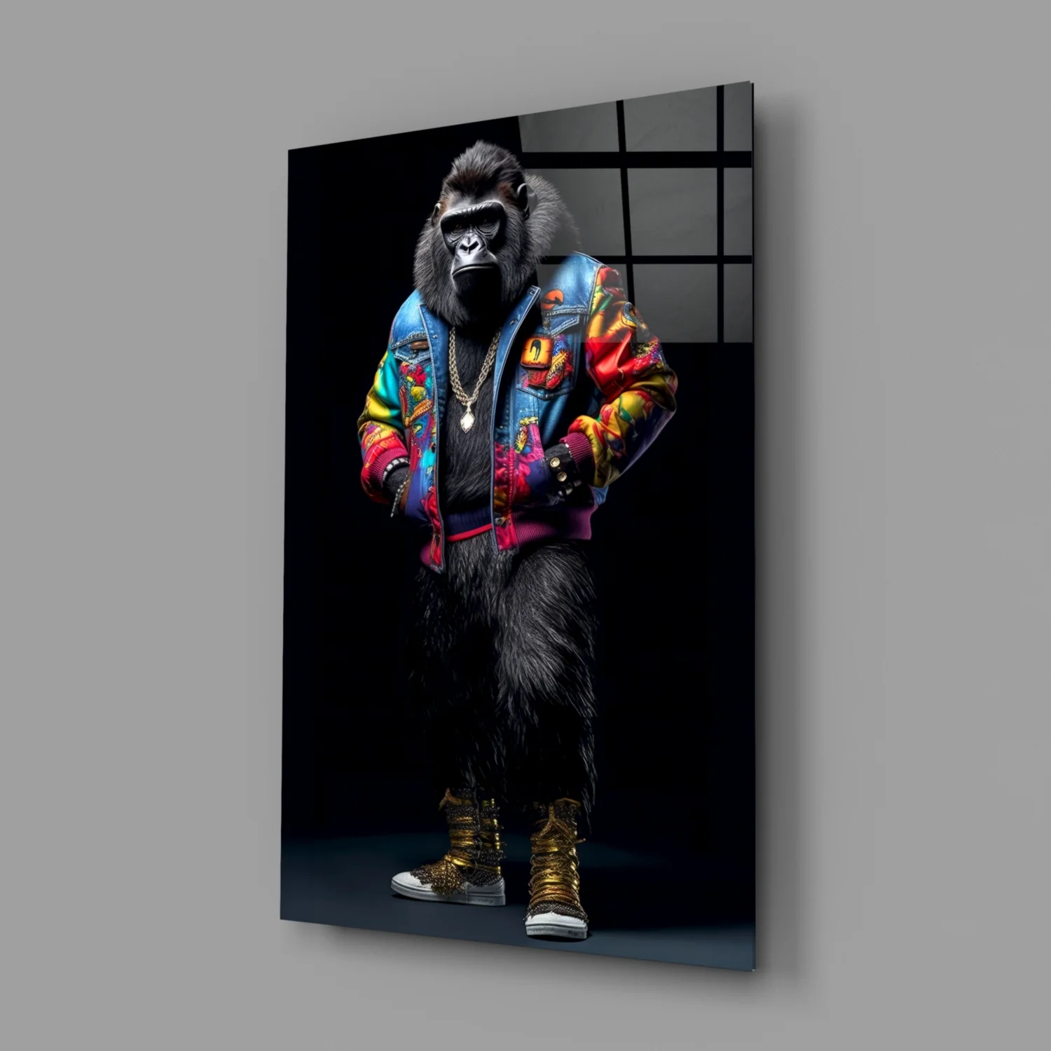 Gorilla Bro Glass Wall Art|| Designer's Collection - Image 3