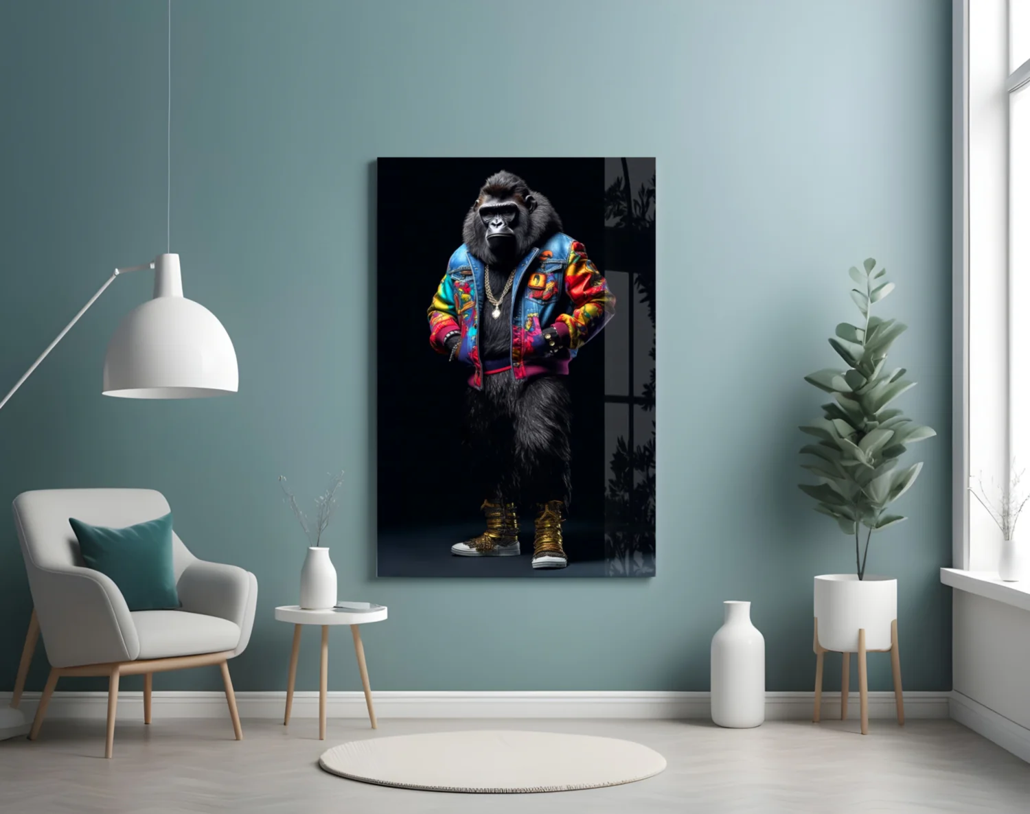 Gorilla Bro Glass Wall Art|| Designer's Collection - Image 5