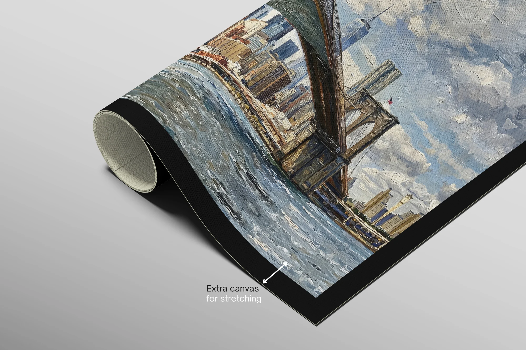 Metropolis’s Golden Gateway: Brooklyn Bridge — 3D Haptic Embossed High-Gloss Luxury Wall Art - Image 10