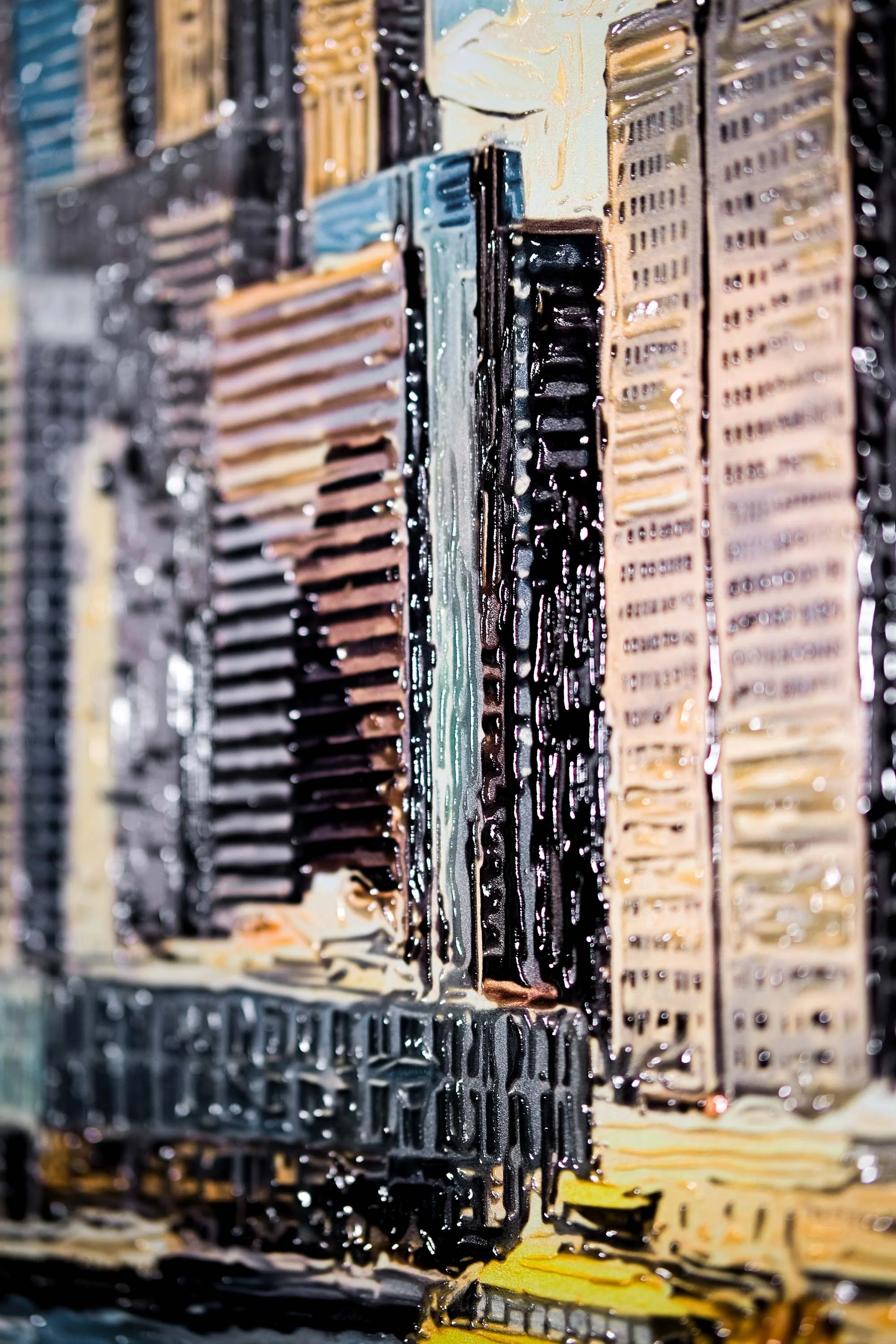Metropolis’s Golden Gateway: Brooklyn Bridge — 3D Haptic Embossed High-Gloss Luxury Wall Art - Image 8
