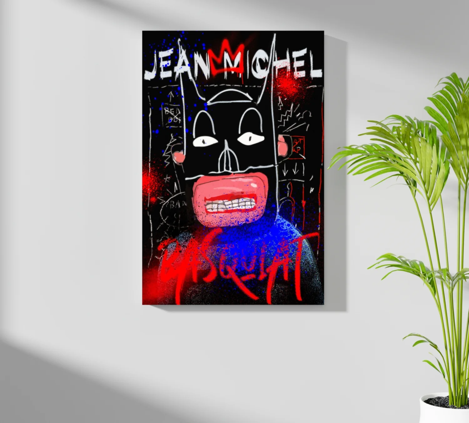 Graffiti Bat Mask Face Aluminum Print - Image 7