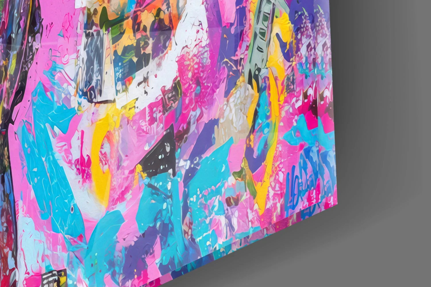 Graffiti David Glass Wall Art || Designer Collection - Image 7