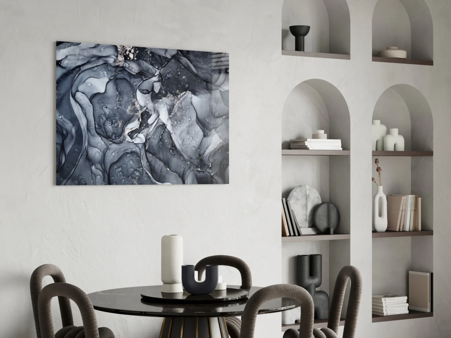 Gray Smoke Glass Wall Art - Image 4