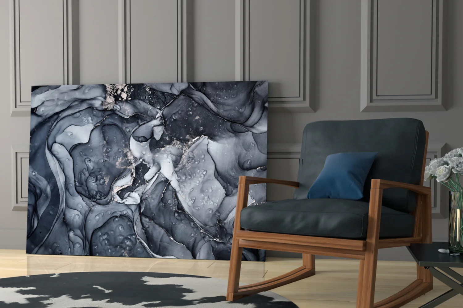 Gray Smoke Glass Wall Art - Image 5