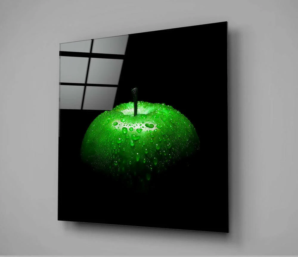 Green Orchard Fruit Glass Wall Art - Image 2