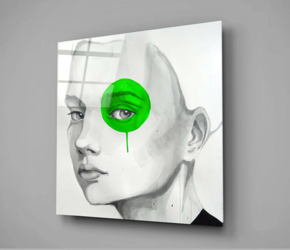 Green Look Glass Wall Art - Image 2