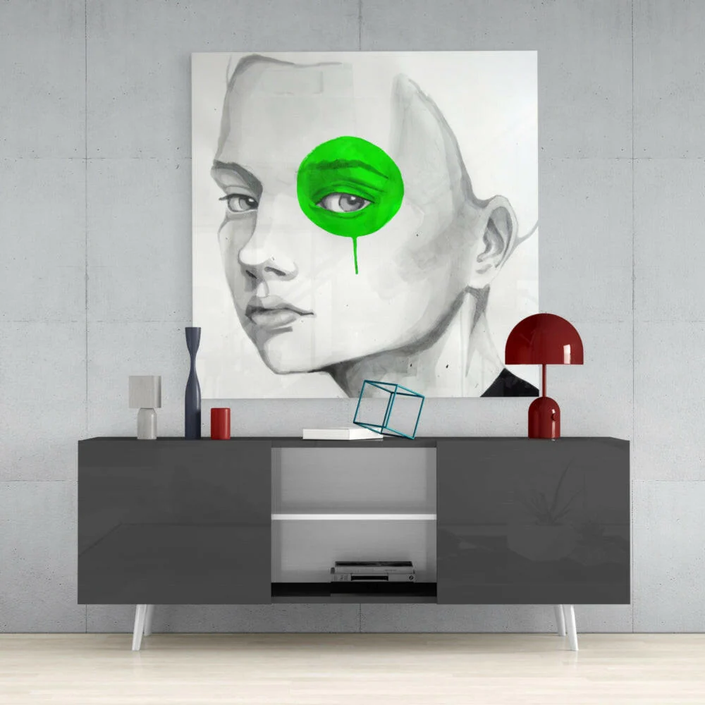 Green Look Glass Wall Art - Image 4