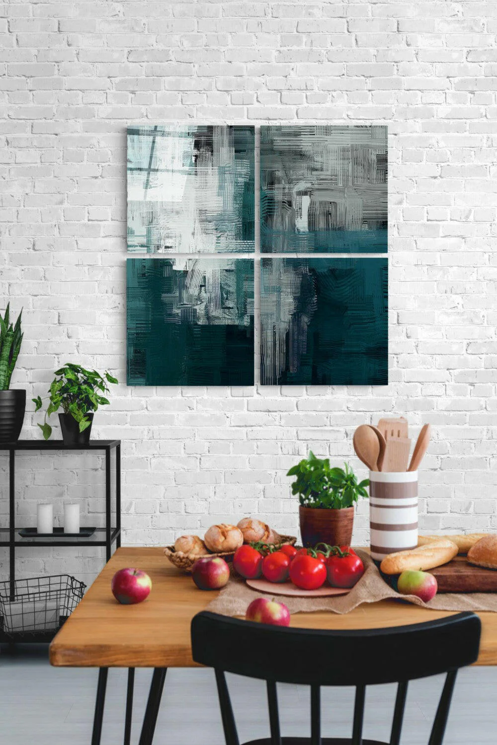 Green Quadro Glass Wall Art - Image 3