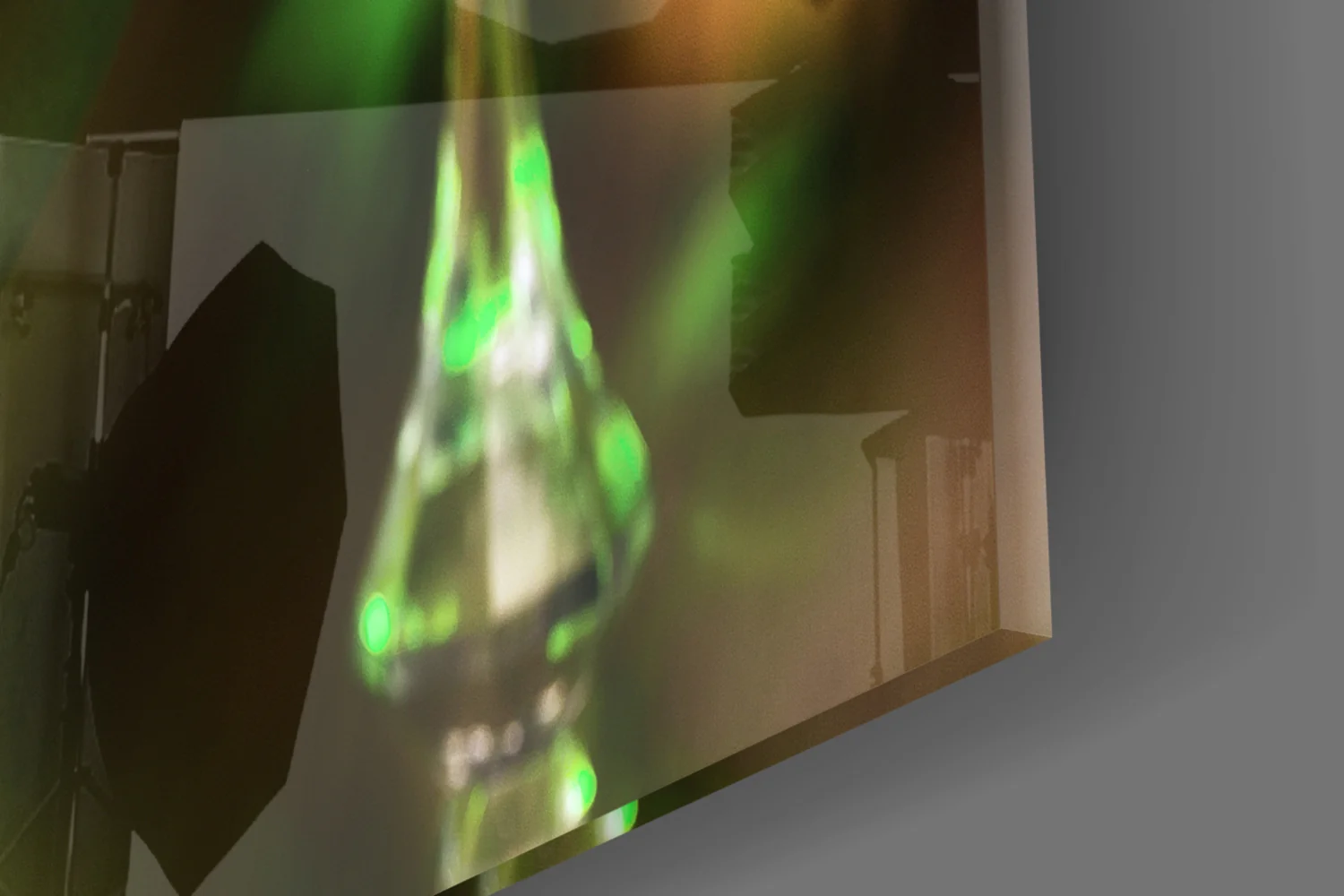 Green Skin Crystal Drops Woman Glass Wall Art - Image 7