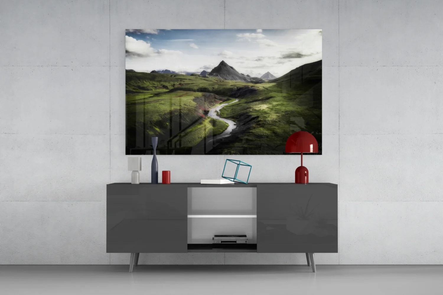 Green Valley Glass Wall Art - Image 8
