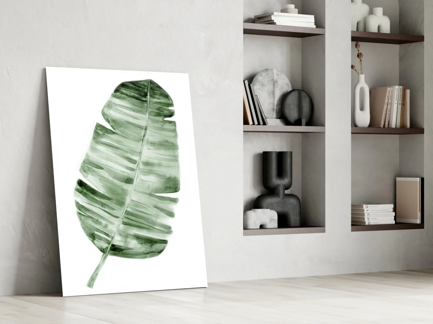 Green Watercolor Banana Leaf Glass Wall Art - Image 6