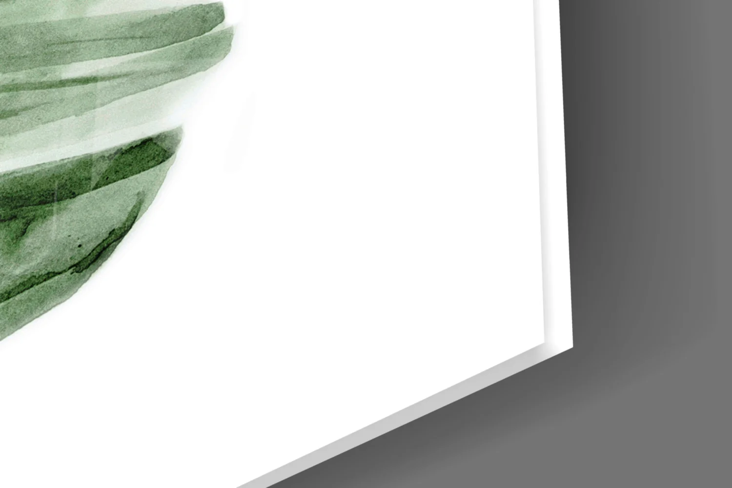 Green Watercolor Banana Leaf Glass Wall Art - Image 7