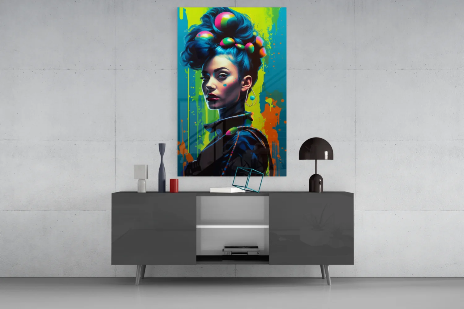 Hair Style Glass Wall Art || Designer Collection - Image 8