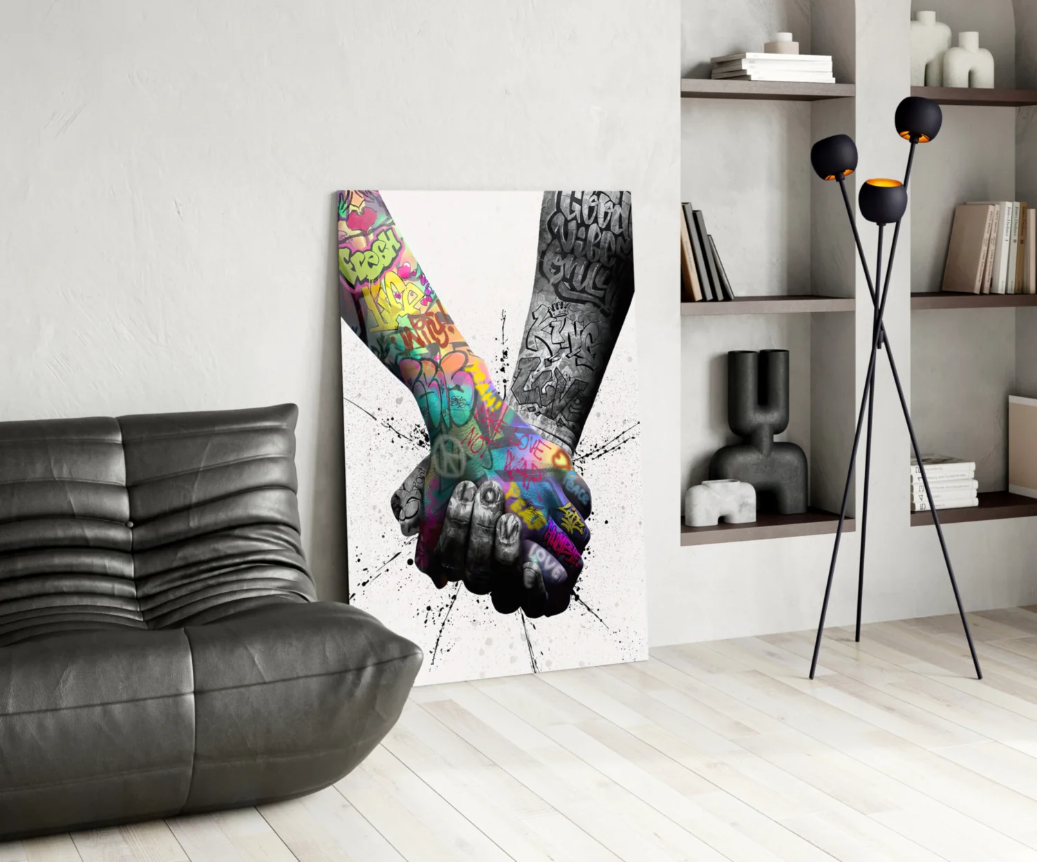 Hand in Hand Glass Wall Art - Image 5