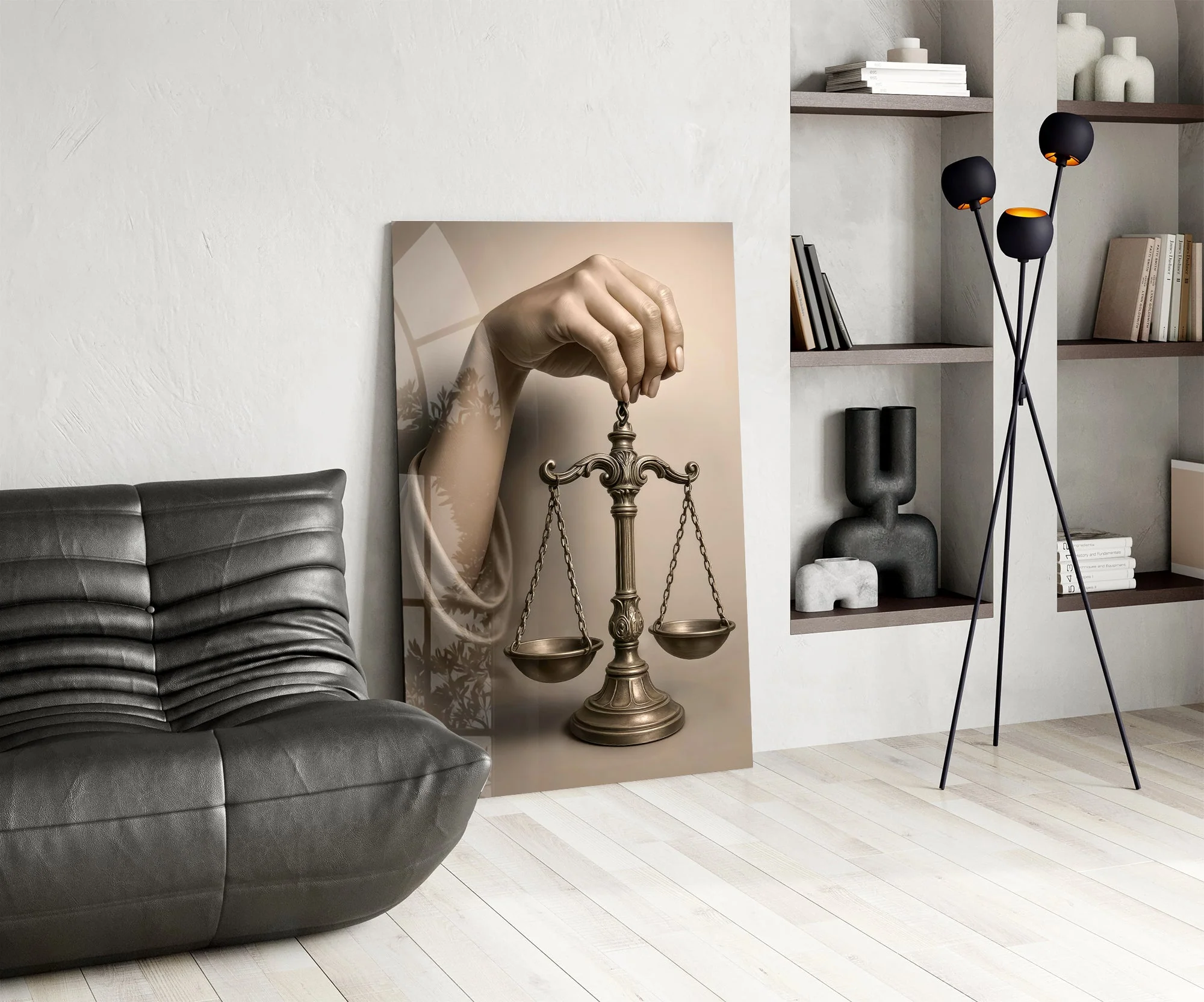 Hand of Just Balance Glass Wall Art - Image 6