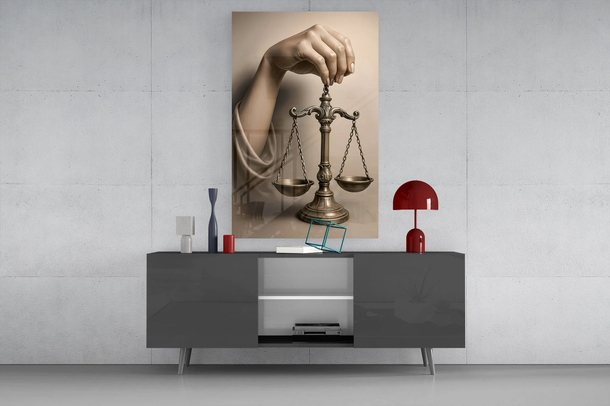 Hand of Just Balance Glass Wall Art - Image 8