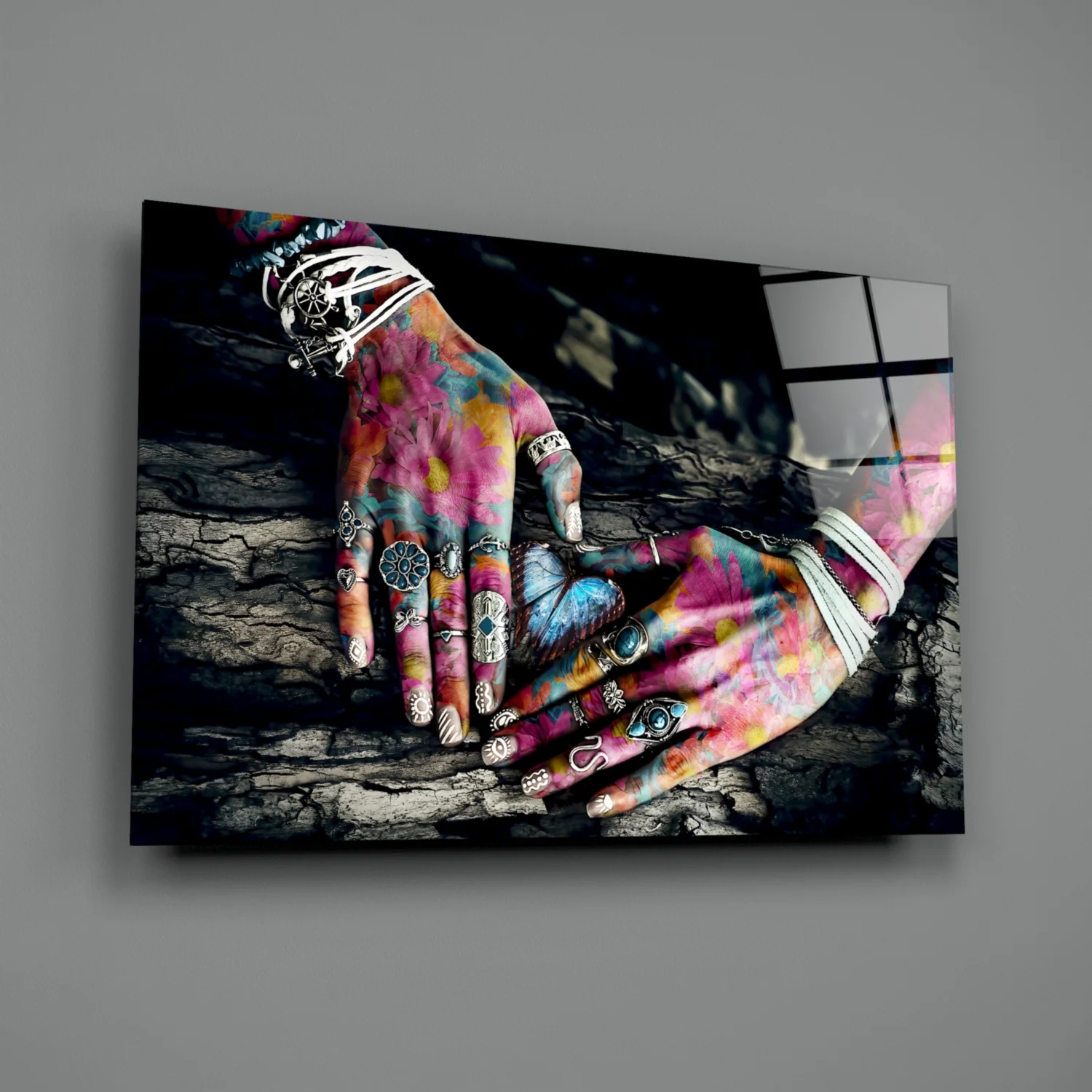 Hands of Nature Glass Wall Art - Image 3