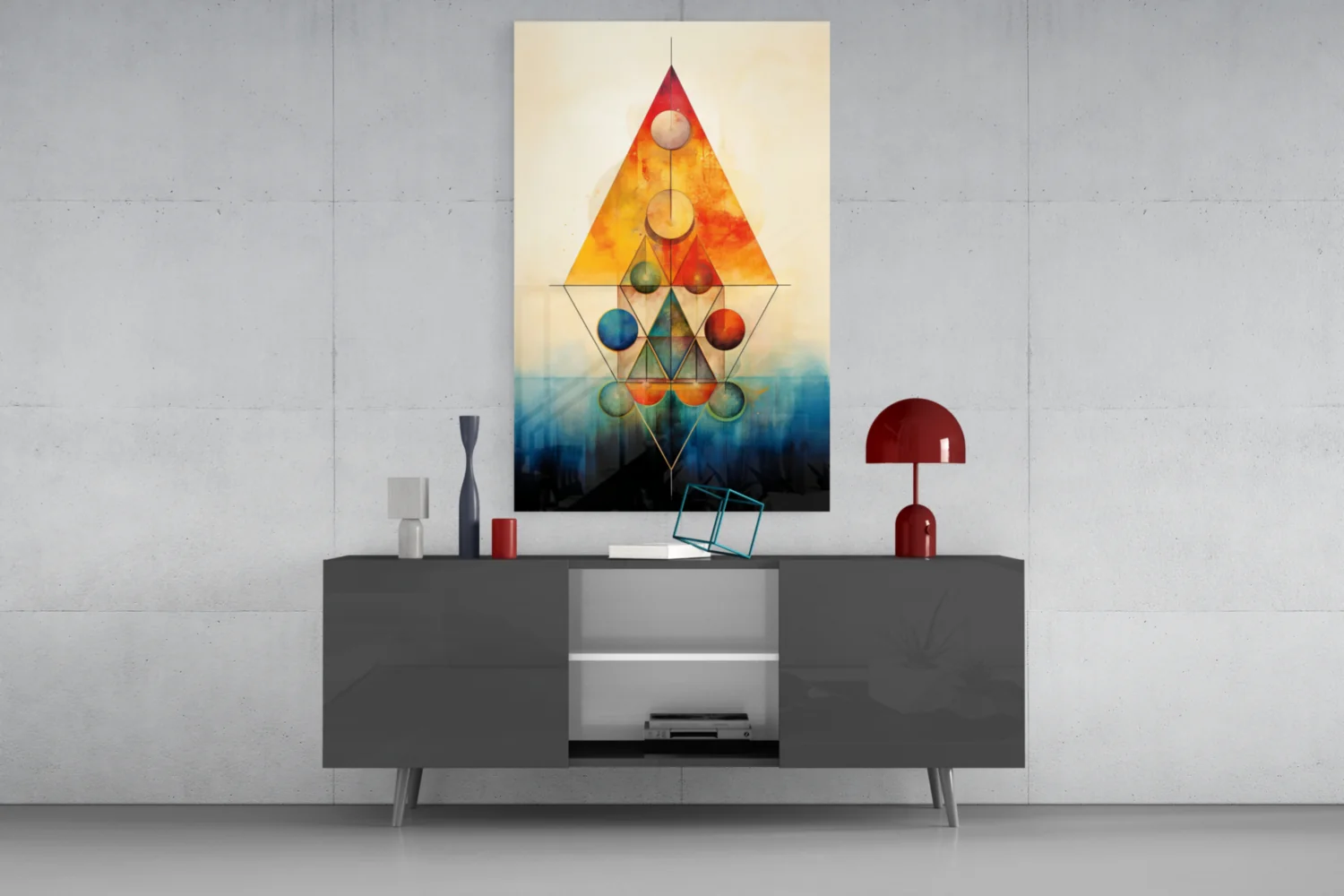 Harmony of Shapes Glass Wall Art|| Designer's Collection - Image 9