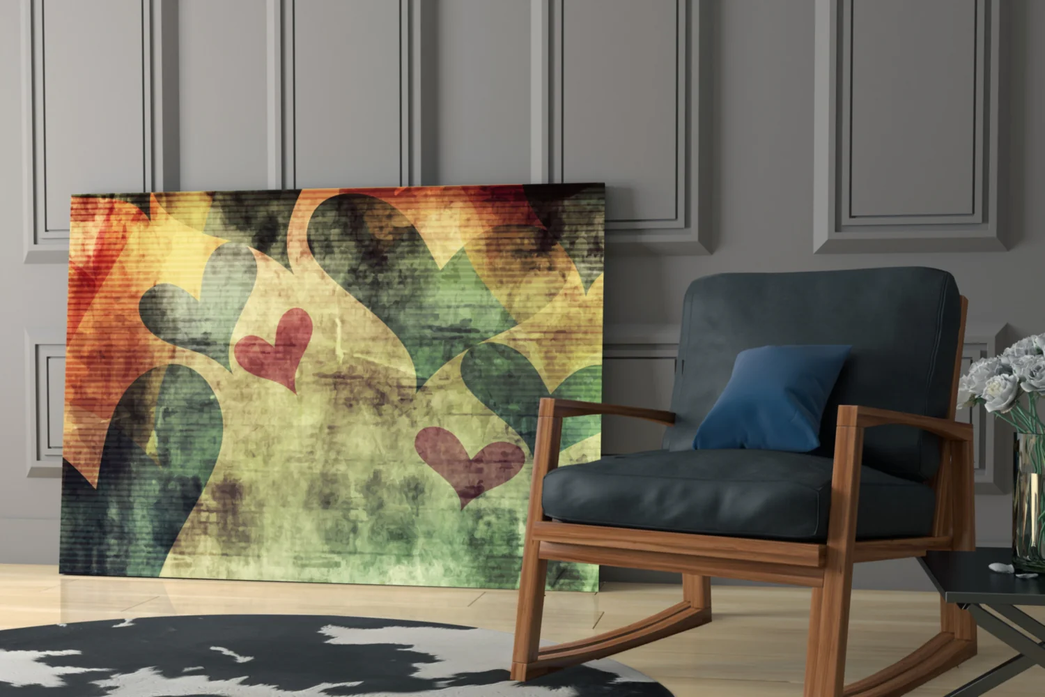 Hearts Hearts Glass Wall Art - Image 6
