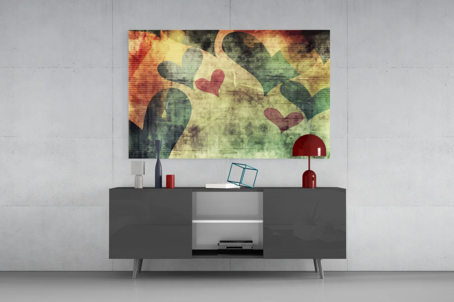 Hearts Hearts Glass Wall Art - Image 8