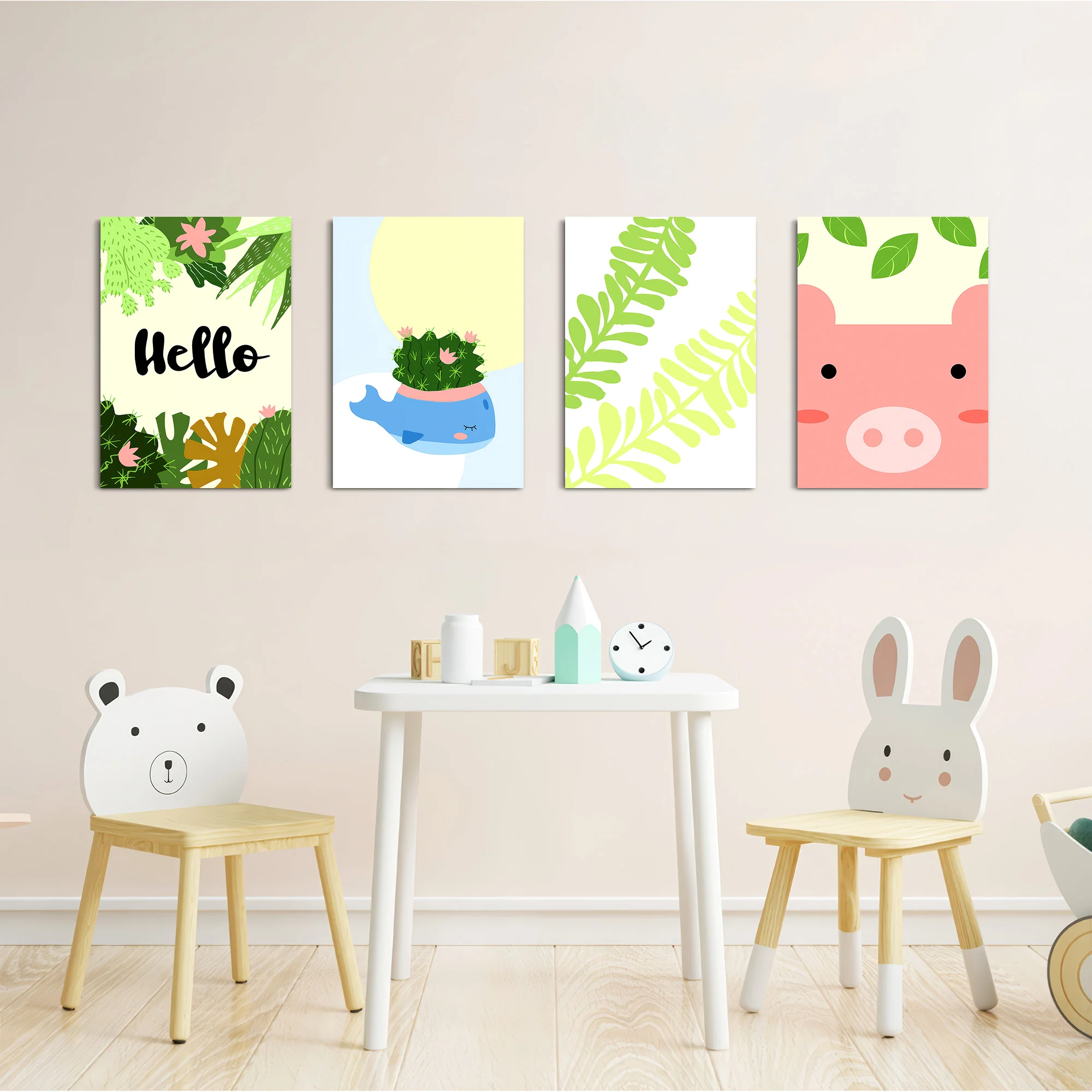 Hello Jungle Garden 4 Pieces Kids Metal Wall Art - Image 5