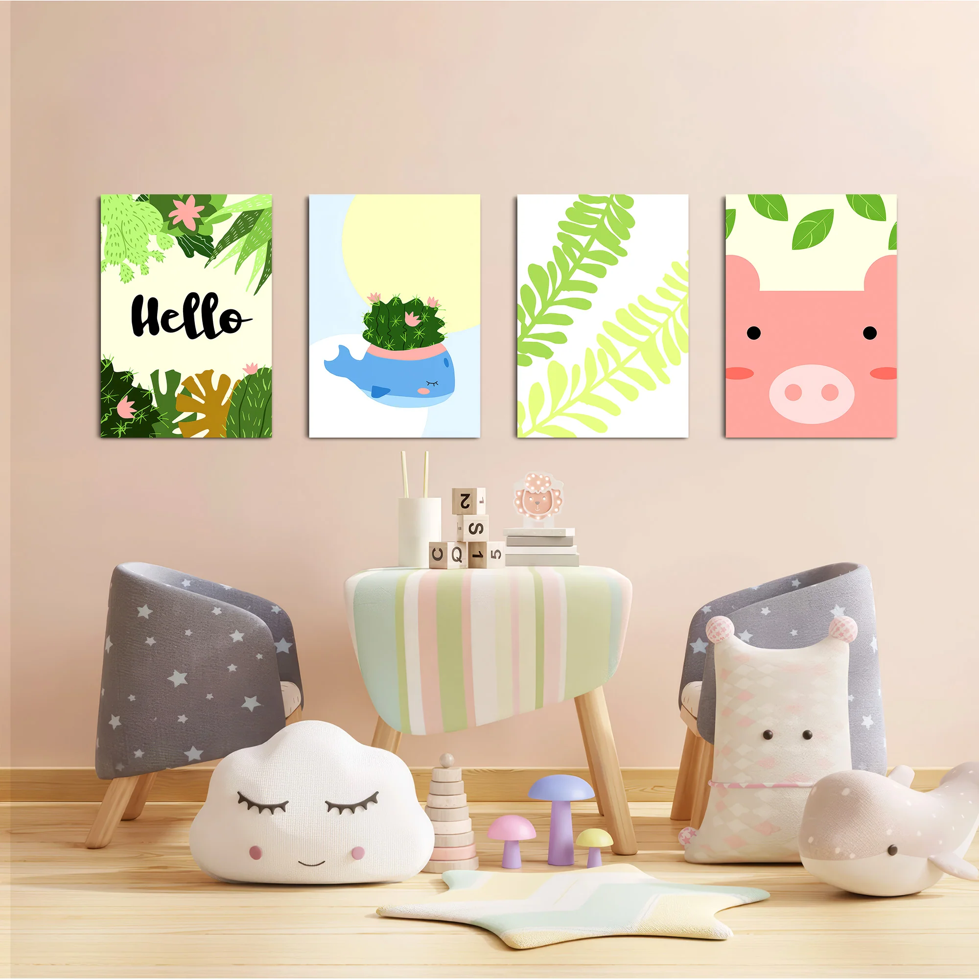 Hello Jungle Garden 4 Pieces Kids Metal Wall Art - Image 6