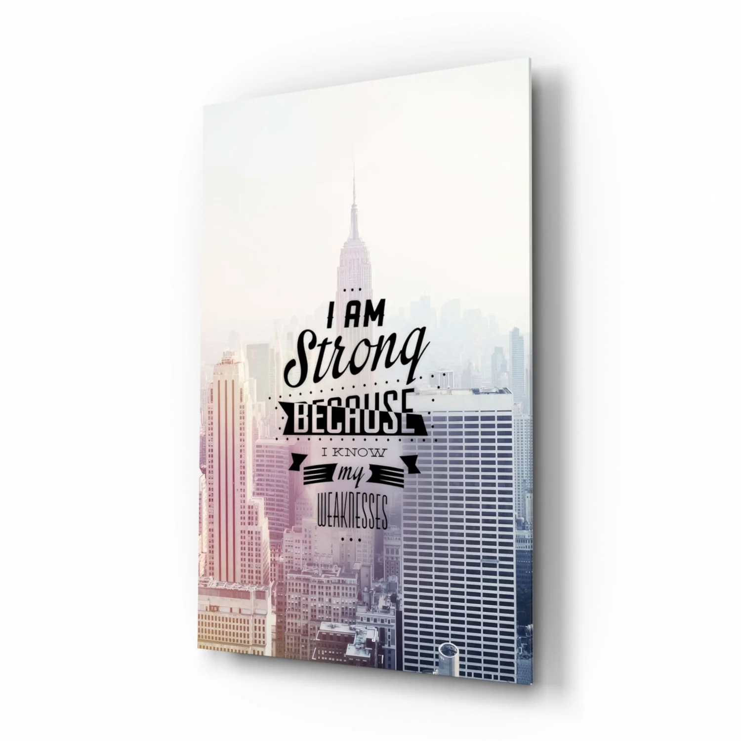 I am Strong Glass Wall Art - Image 2