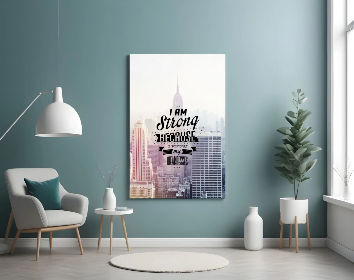 I am Strong Glass Wall Art - Image 5