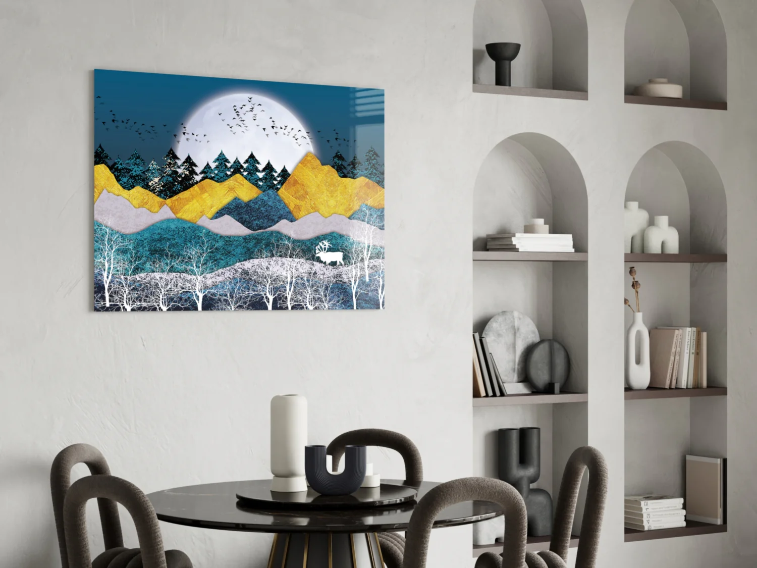 Illustration Landscape Glass Wall Art - Image 5